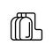 Reservoir with fuel icon vector. Isolated contour symbol illustration