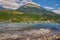 Reservoir Lac de Serre-Ponson. River Durance. South-east of France. Hautes-Alpes. Provence