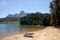 Reservoir With Low Water Level During Summer Drought