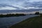 Reservoir seen over Aire and Calder Canal