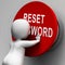 Reset Password Button To Redo Security Of PC - 3d Illustration