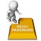 Reset Password Key To Redo Security Of PC - 3d Illustration