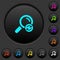 Reset search dark push buttons with color icons