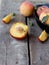 Resh juicy group of sliced peaches