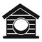Residence dog kennel icon simple vector. Creature home