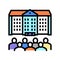residence hall color icon vector illustration