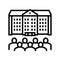 residence hall line icon vector illustration