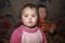 A resident of the tundra, indigenous residents of the Far North, tundra,  little girl in the yurt