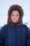 A resident of the tundra, indigenous residents of the Far North, tundra, open area, children ride on sledges, children  in