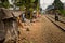 Resident walks the tracks of the train track slums of central Ja