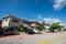 Residential apartments in Miami Beach with cars parked out front