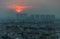 Residential area in a chinese suburb in sunset time