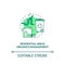 Residential areas organics management concept icon