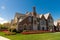 residential building house outdoor. suburban cottage house in neighborhood. suburban cottage house property. suburban