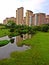 Residential buildings at the riverside