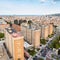 Residential district in Barcelona in evening