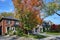 Residential district with mature trees