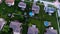 Residential houses from above overhead aerial view