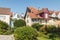 Residential houses in historic Lindau town on Lake Constance, Germany