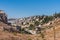 Residential houses at the Mount Zion and Kidron Valley  under the sunlight in the morning in Jerusalem, Israel