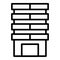 Residential multistory icon outline vector. City block