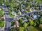 Residential neighborhood aerial view