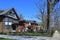 Residential neighborhood with traditional detached houses