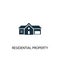 Residential Property icon. Simple