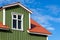 Residential Roof Top under the Bright Blue Sky