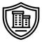 Residential security icon, outline style