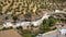 Residential street of Sentenil de Las Bodegas, one of the white villages in the province of Cadiz, Andalusia, Spain.