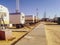 Residential trailers for shift workers in the oil field. The car-house. Residential infrastructure for oil workers for rest