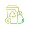 Residential waste collection gradient linear vector icon