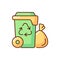 Residential waste collection RGB color icon