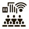 Residents Connect Wi-Fi Icon Vector Glyph Illustration