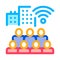 Residents Connect Wi-Fi Icon Vector Outline Illustration