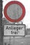 Residents Only Traffic Sign outdoor Germany