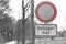 Residents Only Traffic Sign in rural area in Germany