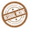 RESIDUAL INCOME text on brown round grungy stamp