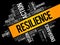 Resilience word cloud collage