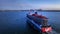 The Resilient Lady cruise ship from Virgin Voyages arriving in Port Melbourne at sunrise