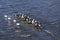 Resilient Rowing Club Crew races in the Head of Charles Regatta Men`s Youth Eight