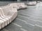 Resin benches on the square