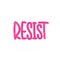 Resist lettering vector