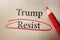 Resist Trump message
