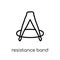 Resistance band icon. Trendy modern flat linear vector Resistance band icon on white background from thin line Gym and fitness co