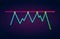 Resistance level line flat icon - chart pattern figure technical analysis. Vector stock and cryptocurrency exchange graph