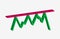 Resistance levels line vector icon isolated on white. Chart pattern figure technical analysis. Stock cryptocurrency exchange graph