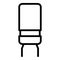 Resistor component icon, outline style