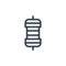 resistor icon vector from engineering concept. Thin line illustration of resistor editable stroke. resistor linear sign for use on